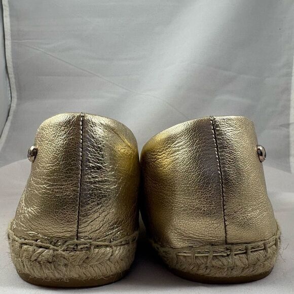 SAM EDELMAN Gold Espadrille Flats Size 8 - Picture 7 of 10